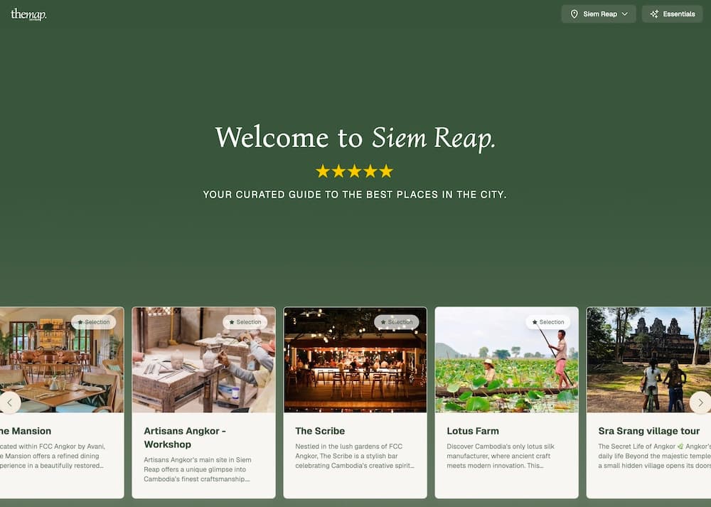 The Map Cambodia website screenshot